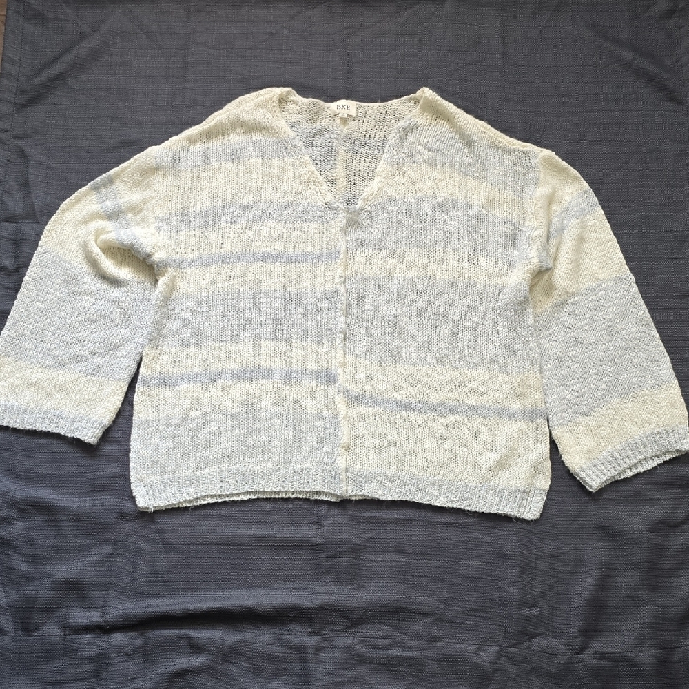 BKE Black and Cream Knit Sweater